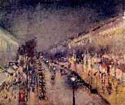 Boulevard Montmartre in der Nacht, Camille Pissarro